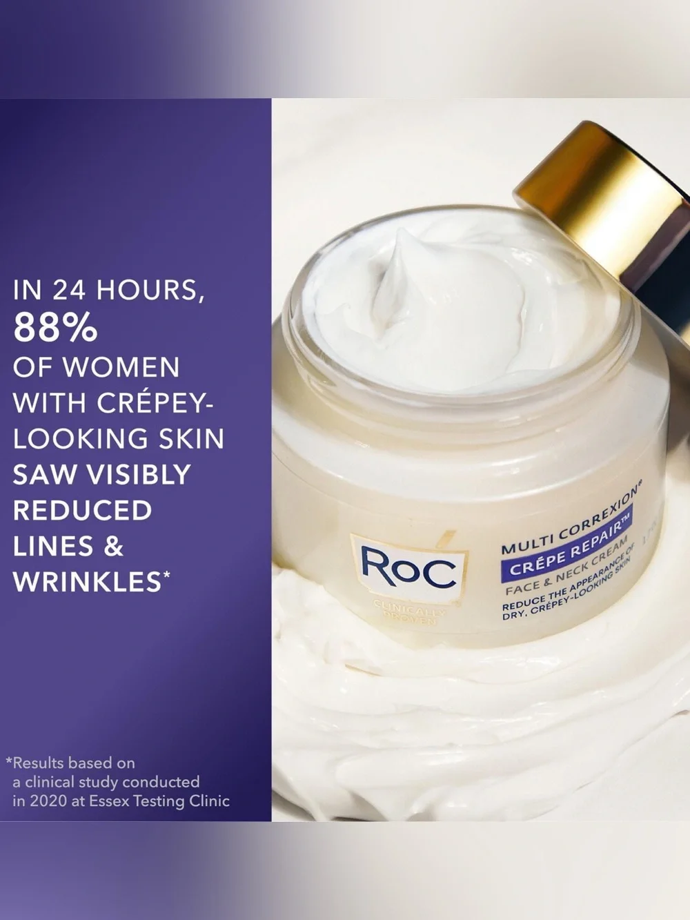 RoC Multi Correxion Crepe Repair FACE & NECK CREAM 1.7 oz ~ New in Box